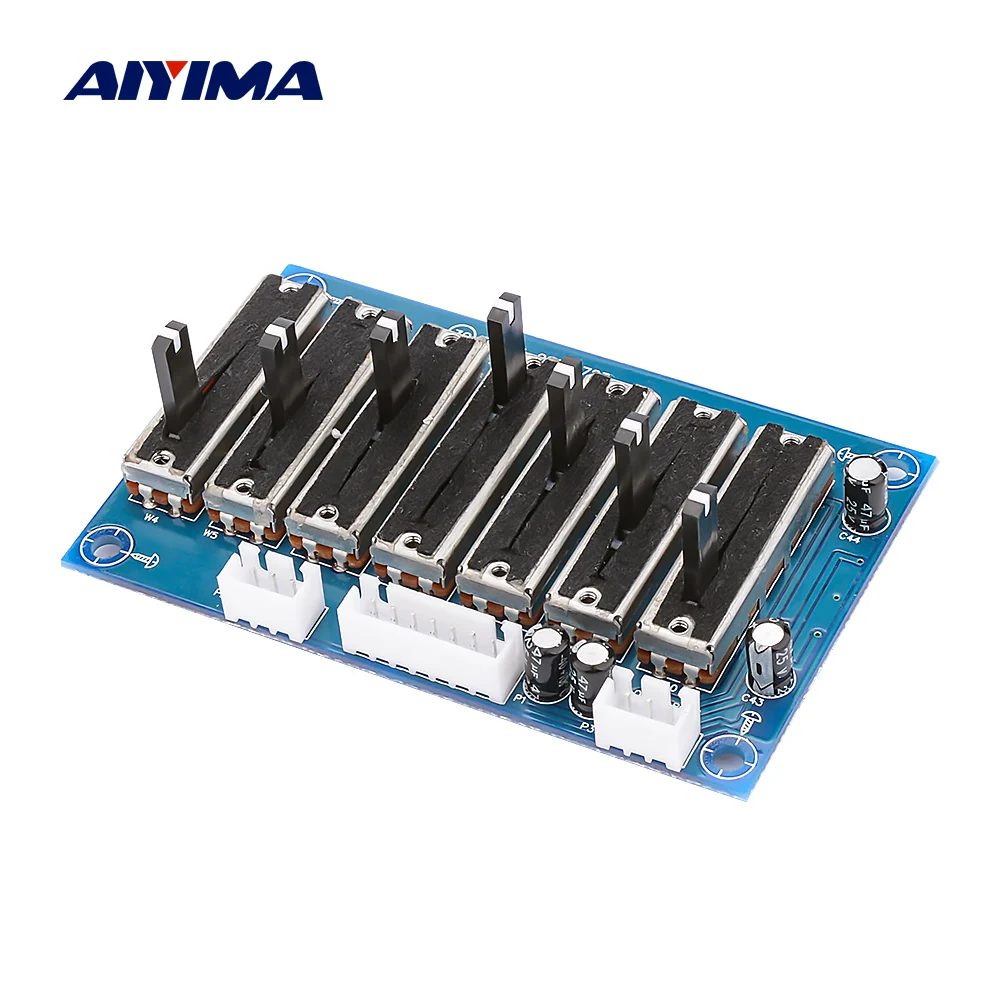 Aiyima Eq Equalizzatore Scheda Tono Amplificatore Preamplificatore Stage Professionale Frequenza Regolabile Stereo 7 Road Preamplificatore Equalizzato