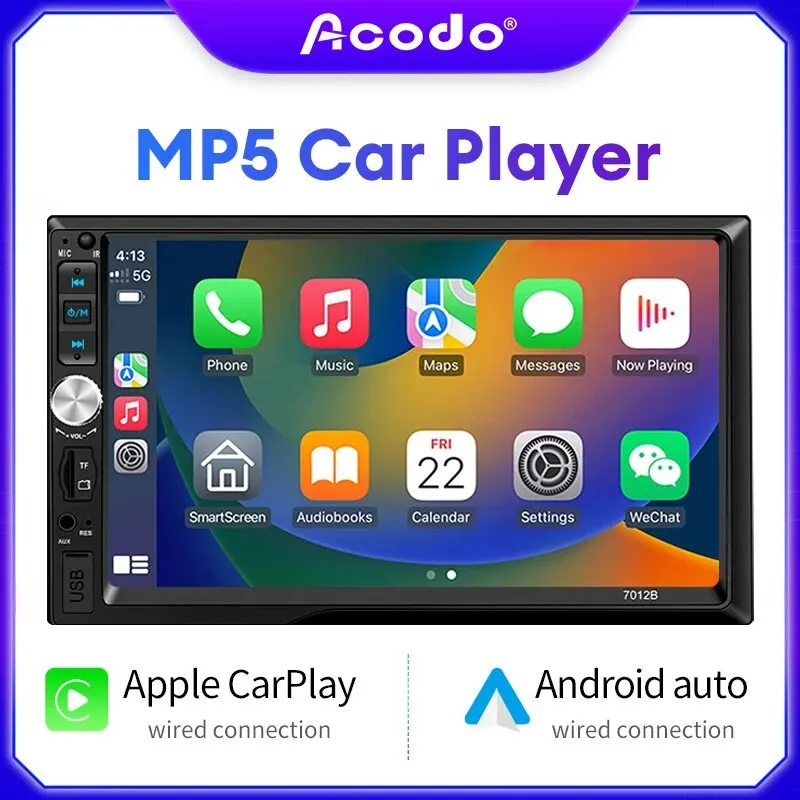 Acodo 7 Pollici 2Din Autoradio 7012B Autoradio Lettore Multimediale Touch Screen Bluetooth Mp5 Usb Tf Fm Auto Audio Car Stereo