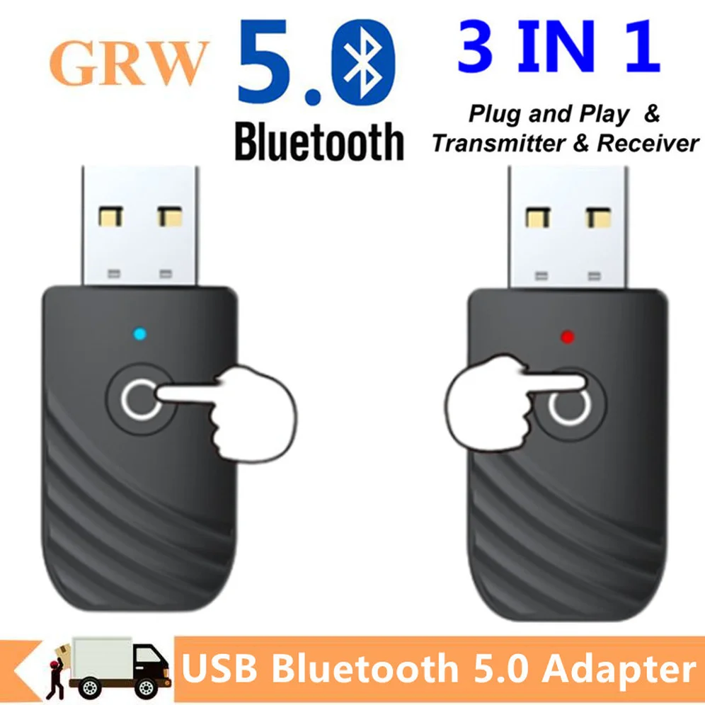 Grwibeou Usb Bluetooth 5.0 Trasmettitore Ricevitore Stereo Bluetooth Rca 3.5Mm Aux Per Tv Pc Cuffie Home Stereo Car Hifi Audio