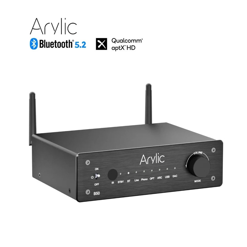 Nuovo Arylic B50 Bluetooth 5.2 Trasmettitore Ricevitore Aptx Hd Adattatore Audio Amplificatore Audio Wireless Per Tv Home Cuffie Stereo