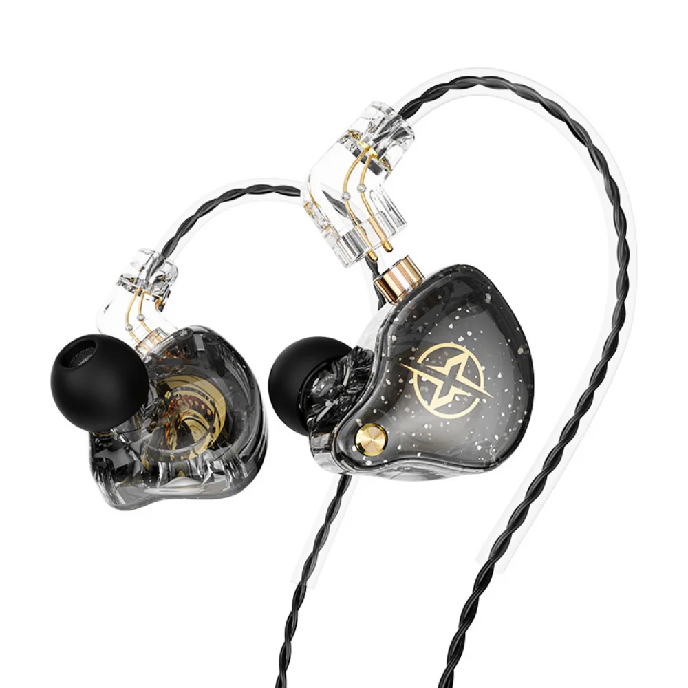 3.5Mm Type-C Staccabile Cablato Dual Dynamic Hifi Auricolare Monitor Con Cancellazione Del Rumore Auricolare Bass Stereo Music Earbuds X2 Pro