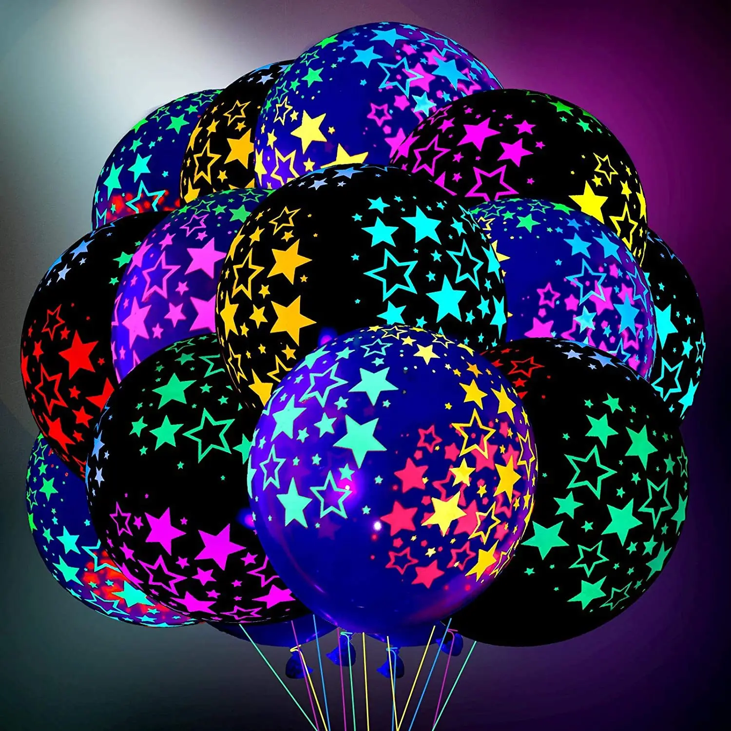 10/20 Pz 12 Pollici Palloncino Fluorescente Bagliore Al Buio Bagliore Luminoso Cuore D'Amore Palloncino In Lattice Per La Decorazione Della Festa Di C