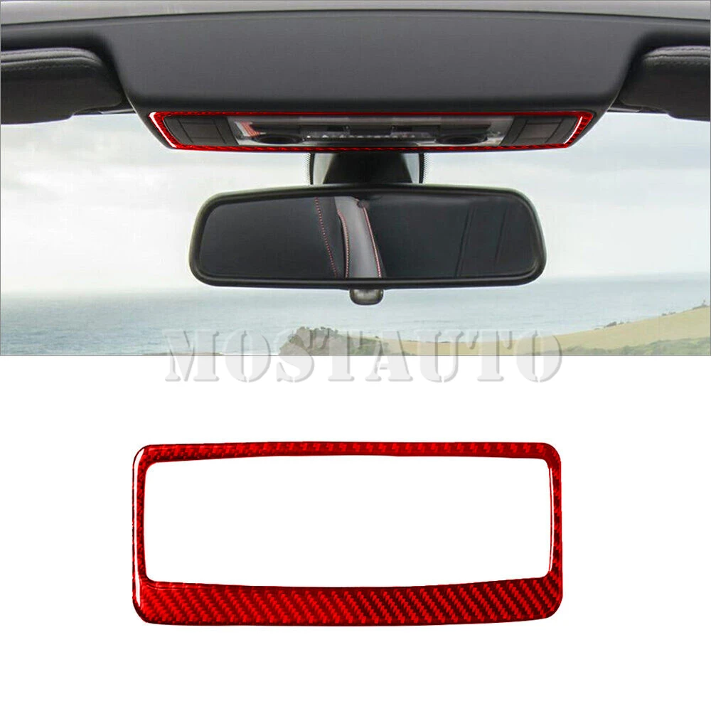Per Bmw Z4 E89 Red Carbon Fiber Interior Car Roof Front Reading Light Panel Trim Cover 2009-2016 1 Pz