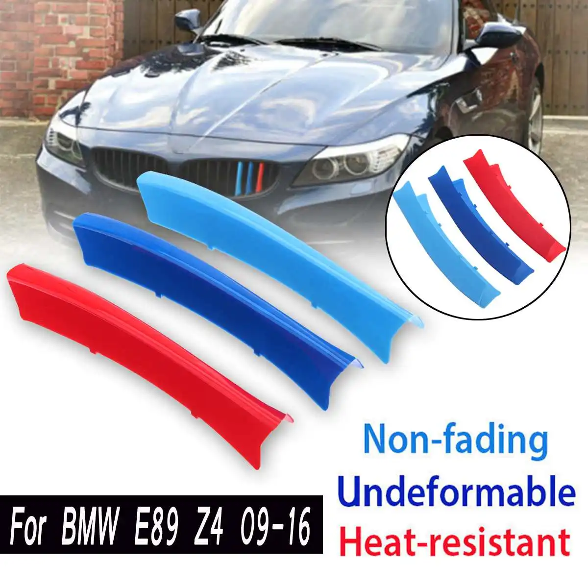 Nuove Strisce Griglia 3D M Per Bmw E89 Z4 2009-2016 Griglia Anteriore Auto Trim Copertura Sportiva Motorsport Power Performance Stickers Rene
