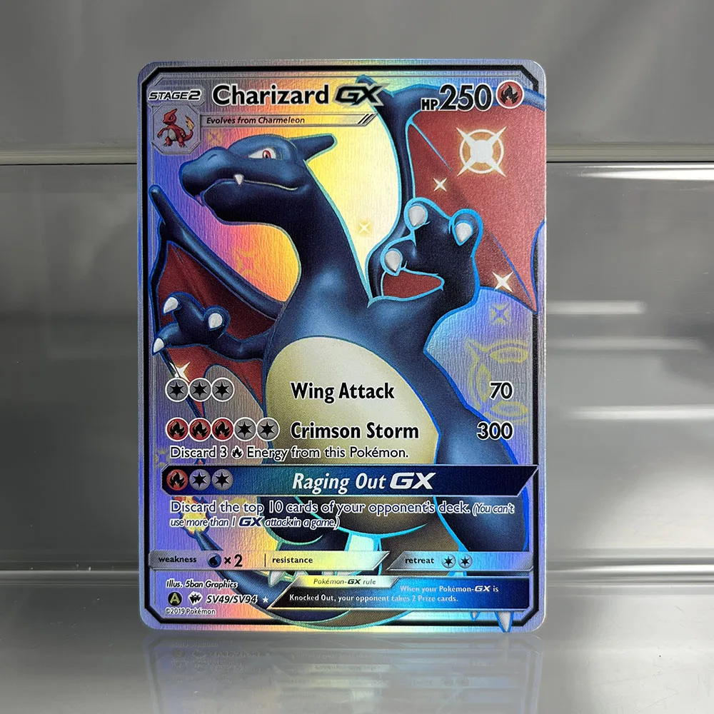 Carte Olografiche Pokemon Sun & Moon Charizard Chien-Pao Lono Entei Game Anime Shining Collection Cards Giocattoli Regalo