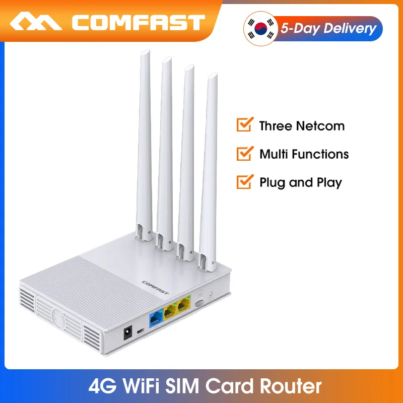 4G Lte Sim Card Router Wifi Plug & Play Router Wifi Wireless 2.4G 300Mbps Stazione Base Ap Con Antenne 4 * 5Dbi Copertura Wifi Ap