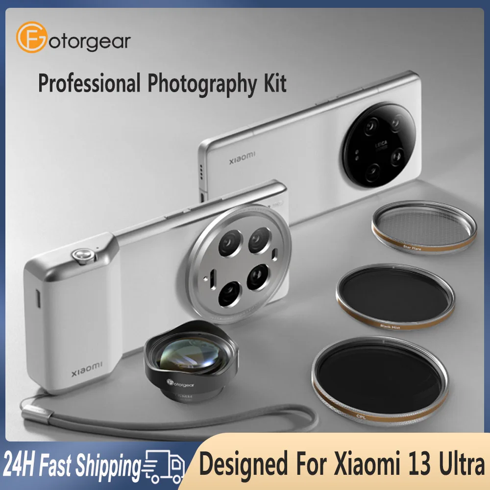 Fotorgear Phone Case Filter Cpl/Black Mist Per Xiaomi 13 Ultra 75Mm Macro Lens 17Mm Adattatore Ring Kit Fotografico Professionale