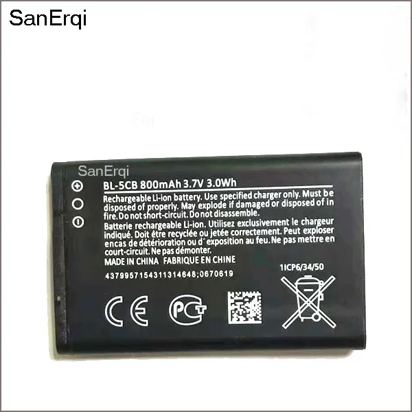 Bl-5Cb Bl 5Cb Batteria Per Nokia 1800 E60 3600 3660 6620 6108 3108 2135 6086 6108 6230 6820 7610 Batterie