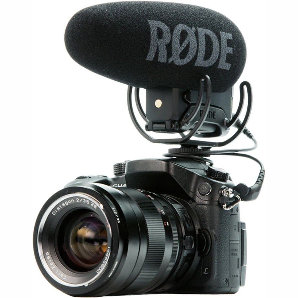 Rode Videomic Pro + Plus Shot Gun Intervista Video Studio Microfono Rycote Lyre Per Canon Panasonic Camera Dslr Microfono Mic