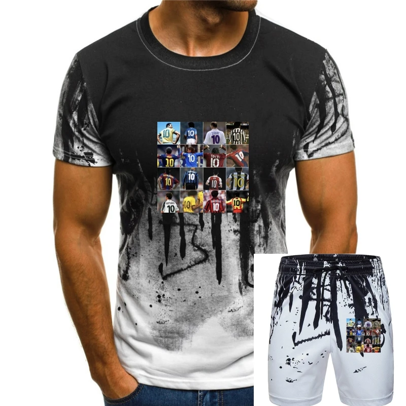 T-Shirt Maglia Maradona Pele Baggio Zidane Totti Numeri 10 Vintage Football Cool Casual Pride T Shirt Uomo Moda Unisex