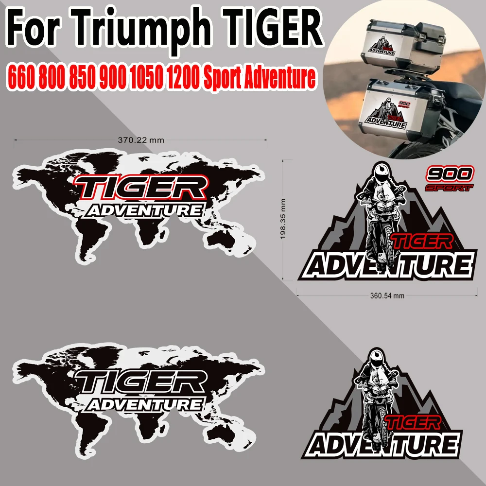 Per Triumph Tiger 660 800 850 900 1050 1200 Sport Adventure Stickers Decalcomanie Tank Pad Trunk Bagagli Panniers Custodie In Alluminio