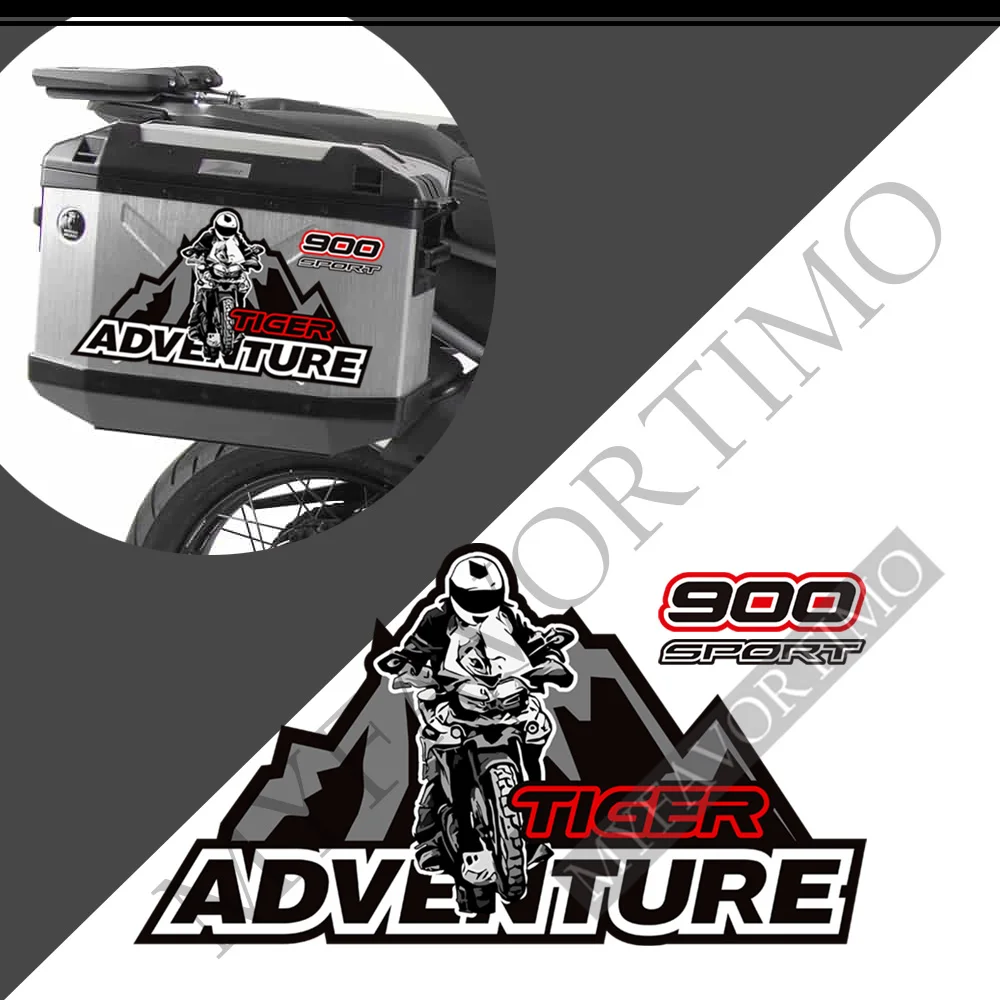 Per Triumph Tiger 660 800 850 900 1050 1200 Protector Adventure Stickers Decalcomanie Serbatoio Pad Bagagliaio Valigie Valigie Custodie In Alluminio