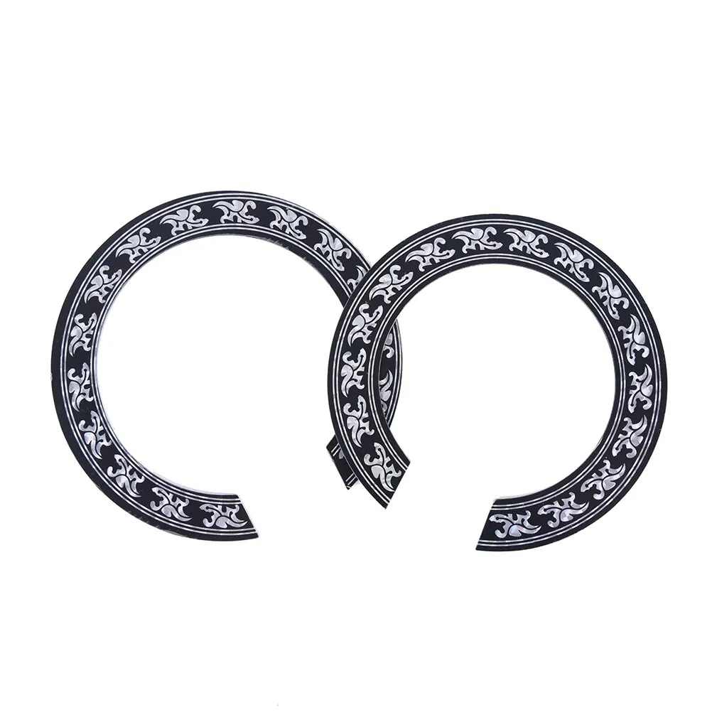 New Nice 94Mm 104Mm Hard Pvc Guitar Circle Sound Hole Rosette Inlay Per Chitarre Acustiche Accessori Per Decalcomanie
