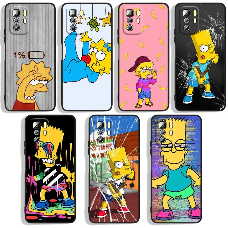 Nice Simpsons Custodia Per Telefono Di Animazione Per Xiaomi Redmi Note 4X 5 5A(32Gb) 6 7 8T 8 9 9T 9Pro Max 9S Pro Black Funda Cover Silicone
