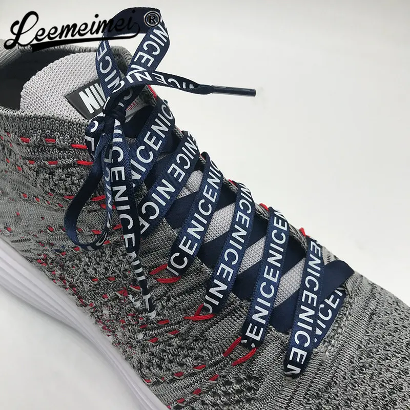 120 Centimetri Bella Lettera Di Stampa Lacci Delle Scarpe 1 Cm Di Larghezza Degli Uomini Delle Donne Variopinte Sportivo In Pelle Scarpe Con Lacci Cas