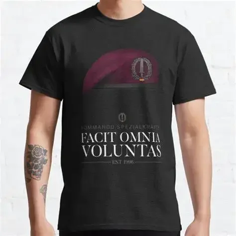 Facit Omnia Voluntas. Ksk Command Special Forces T-Shirt 100% Cotone O-Collo Estate Manica Corta Casual T-Shirt Da Uomo Taglia S-3Xl