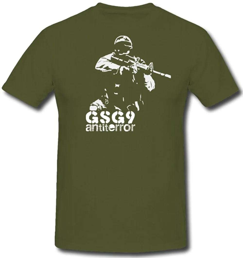 Nuova Maglietta Di Vendita Calda Di Estate Gsg9 Squadra Di Guardia Di Confine Federale Mogadiscio Sankt Augustin Forze Speciali Comando Divertente T-S