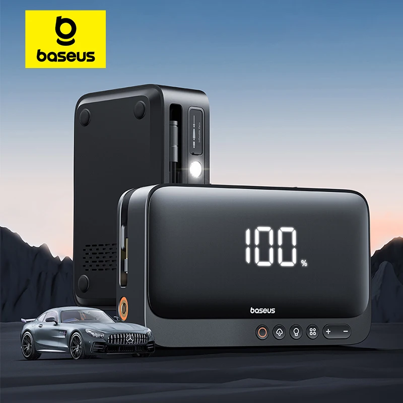 Baseus 4 In 1 Jump Starter 600A Car Jump Starter Power Bank Pompa Ad Aria Multifunzione Per Auto Per Gonfiatore Per Pneumatici Di Avviamento Della Bat