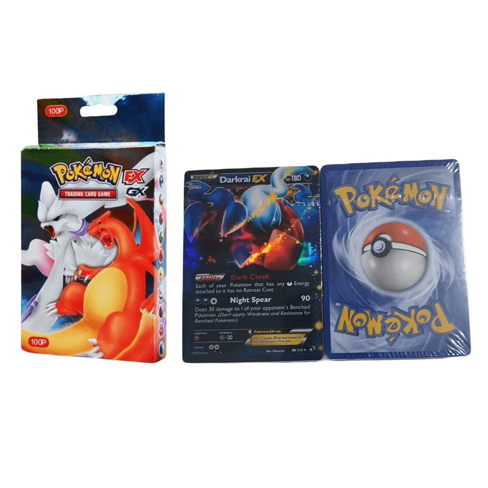 100 Pz/Set Pokemon Self Made Versione Inglese Ex Gx Charizard Color Flash Cards Collection Cards Puzzle Entertainment Giochi Da Tavolo