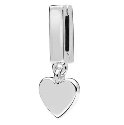 925 Sterling Silver Bead Charm Reflexions Floating Heart Clip Ciondolo Perline Fit Pandora Bracciale & Bangle Gioielli Fai Da Te