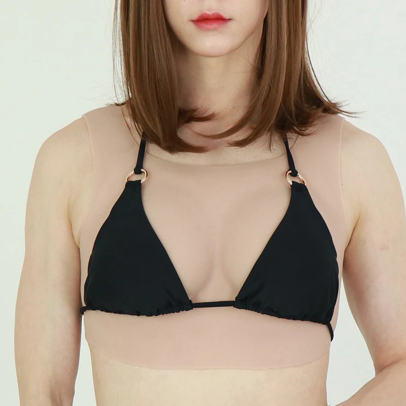 Roanyer Silicone B Cup Round Collar Boobs Fake Beast Form Realistico Crossdressing Seno Per Ccrossdresser Shemale Transgender