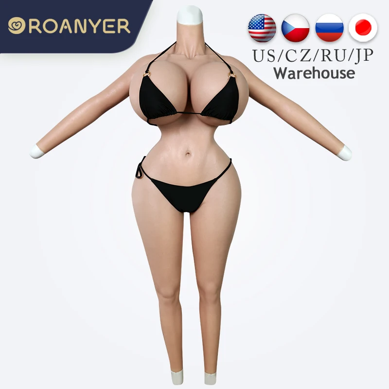 Roanyer Silicone C D E H S X Cup Boobs Forms Shemale Tute Per Tutto Il Corpo Con Braccia Seni Finti Per Crossdresser Transgender