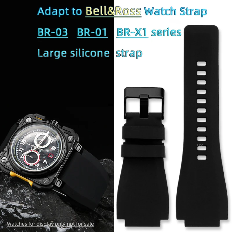 Cinturino Per Orologio Da Uomo Di Grandi Dimensioni Per Cinturino In Silicone Bell Ross B & R Ingruments Collection Bell & Ross Cinturino In Gomma Br-