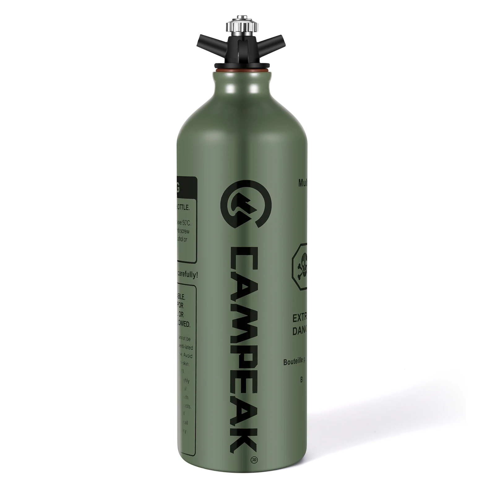 Campst Portable Liquid Fuel Bottle Alluminio Benzina Kerosene Alcohol Storage Can 0.5L/1L