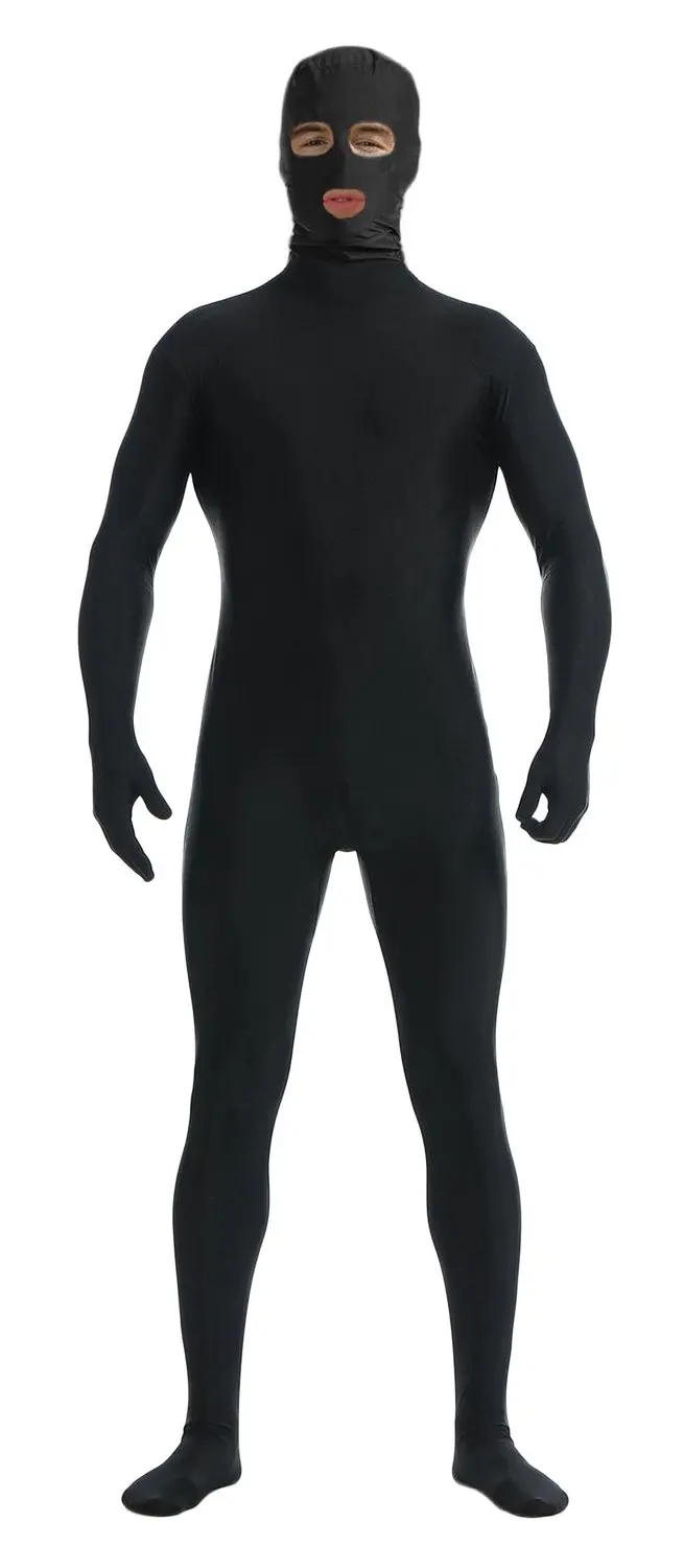 Lzcmsoft Mens One Piece Seconda Pelle Collant Spandex Occhi E La Bocca Aperta Bambini Tuta Completa Lycra Zentai Vestito Del Partito Mostra