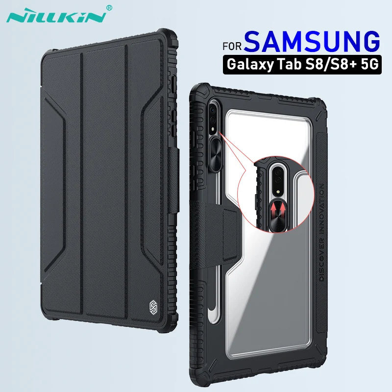 Per Samsung Galaxy Tab S8 Plus Custodia Nillkin Custodia In Pelle Pu Smart Cover Per Samsung Galaxy Tab S8/S8 5G Custodia Con Portamatite
