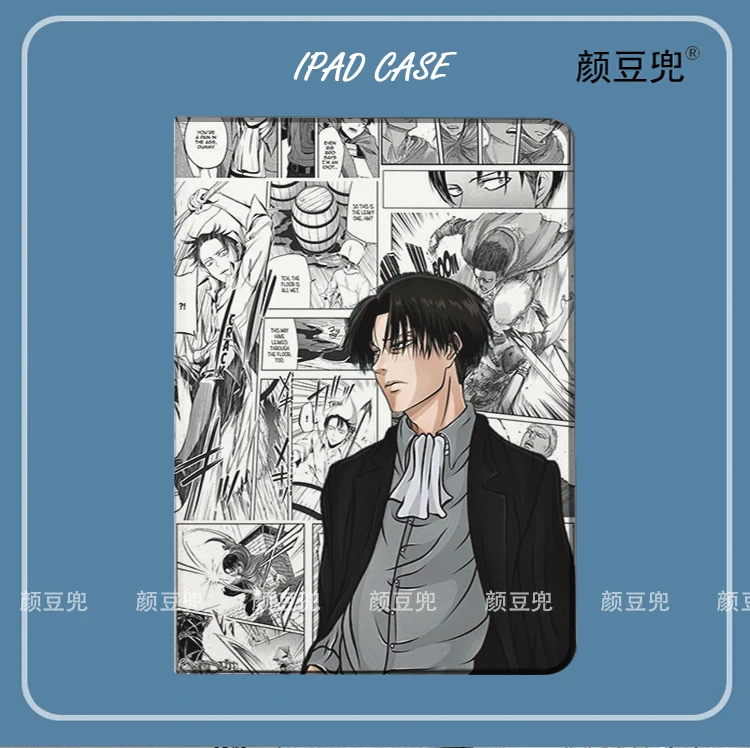Attack On Titan Levi Anime Per Samsung Galaxy Tab S9Lite 8.7 2021 Custodia Sm-T220/T225 Tri-Fold Stand Cover Galaxy Tab S6 Lite S8 S7