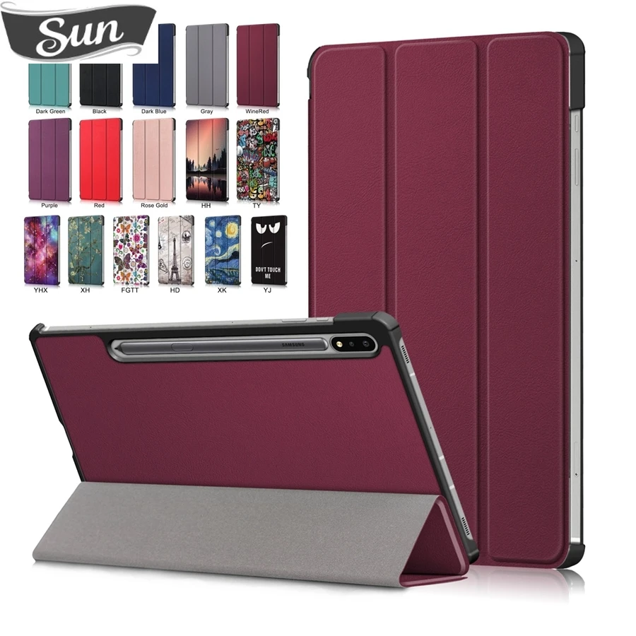 Custodia Magnetica Pieghevole In Pelle Per Phablet Per Samsung Galaxy Tab S8 Tab S8 Plus Tab S7 Tab S7 Plus Tab S7 Fe Custodia Verniciata