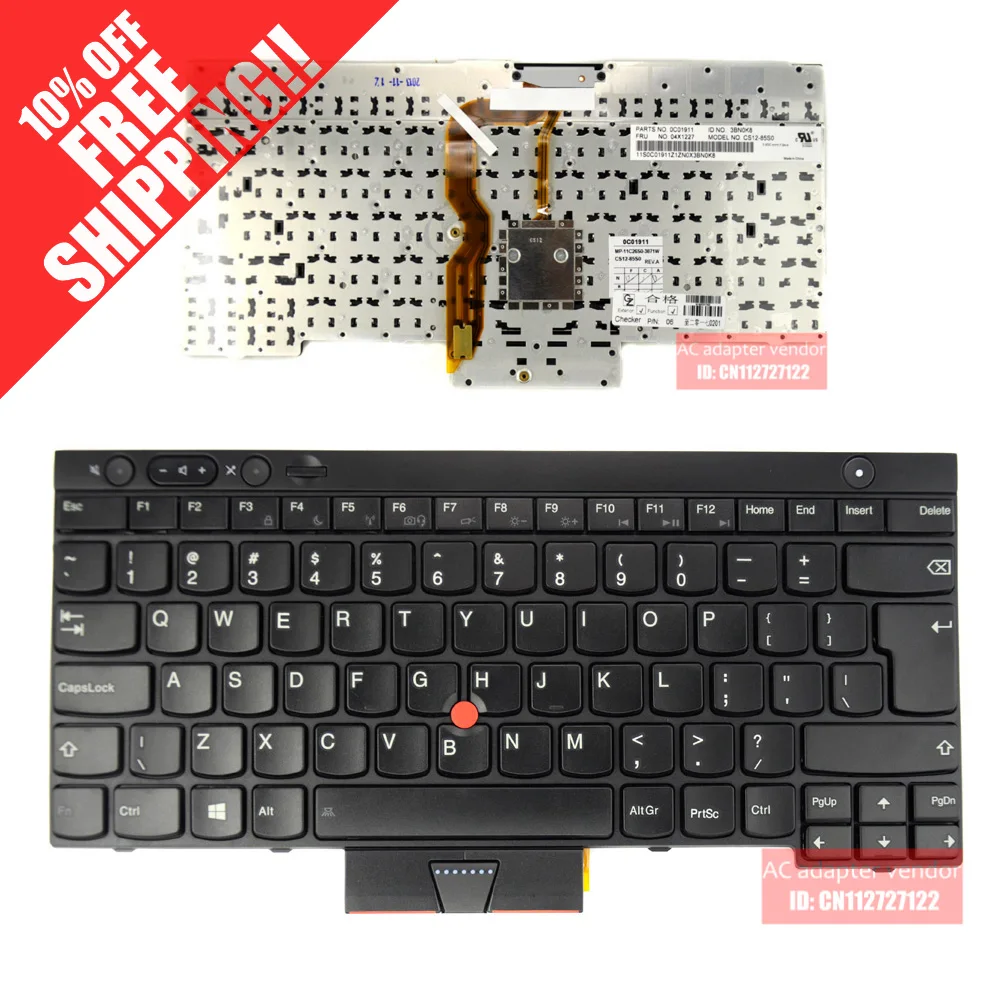 For Lenovo For Thinkpad T430 T430I T430S T530 X230 X230I X230T W530 L530 Laptop Keyboard