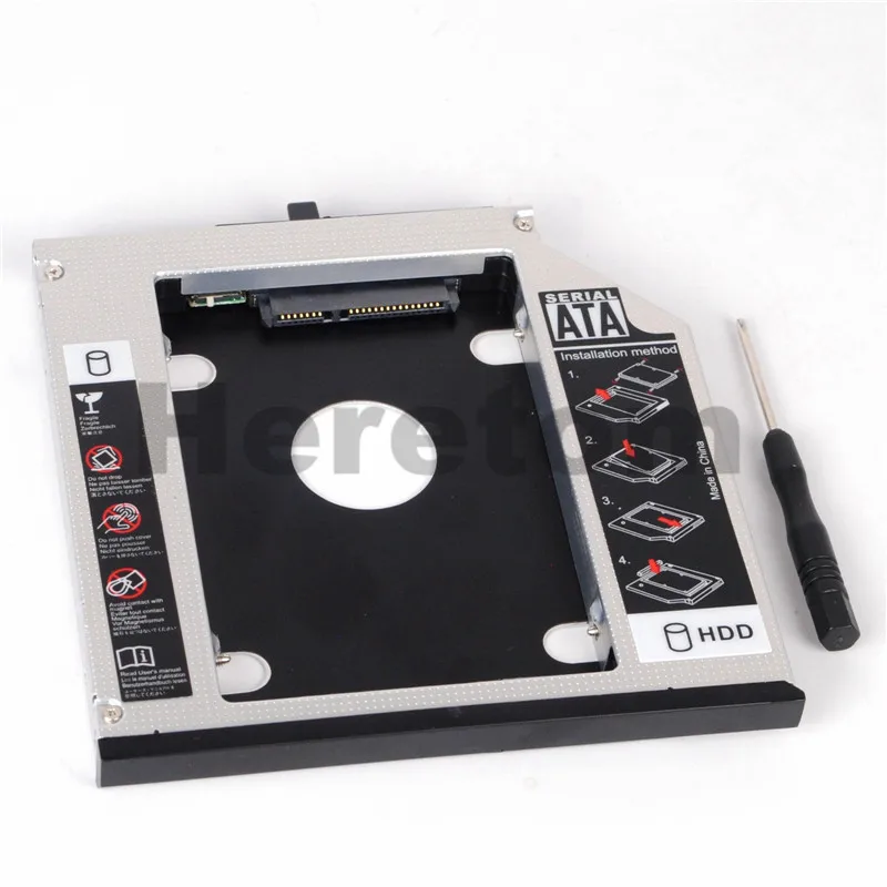 Alluminio 2Nd Hdd Caddy 12.7Mm Sata 3.0 Per Custodia Ssd Da 2.5 ''Custodia Hdd Per Lenovo Thinkpad T420 T430 T520 T530 Dvd-Rom