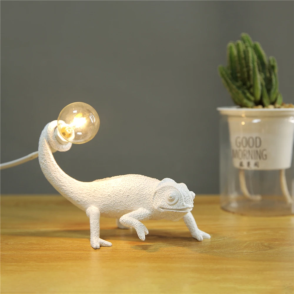 Lampada Da Parete Lucertola Be Night Dorm Room Night Light Soggiorno Home Decor Cute Resin Animal Chameleon Light Fixtures Lampade Da Comodino