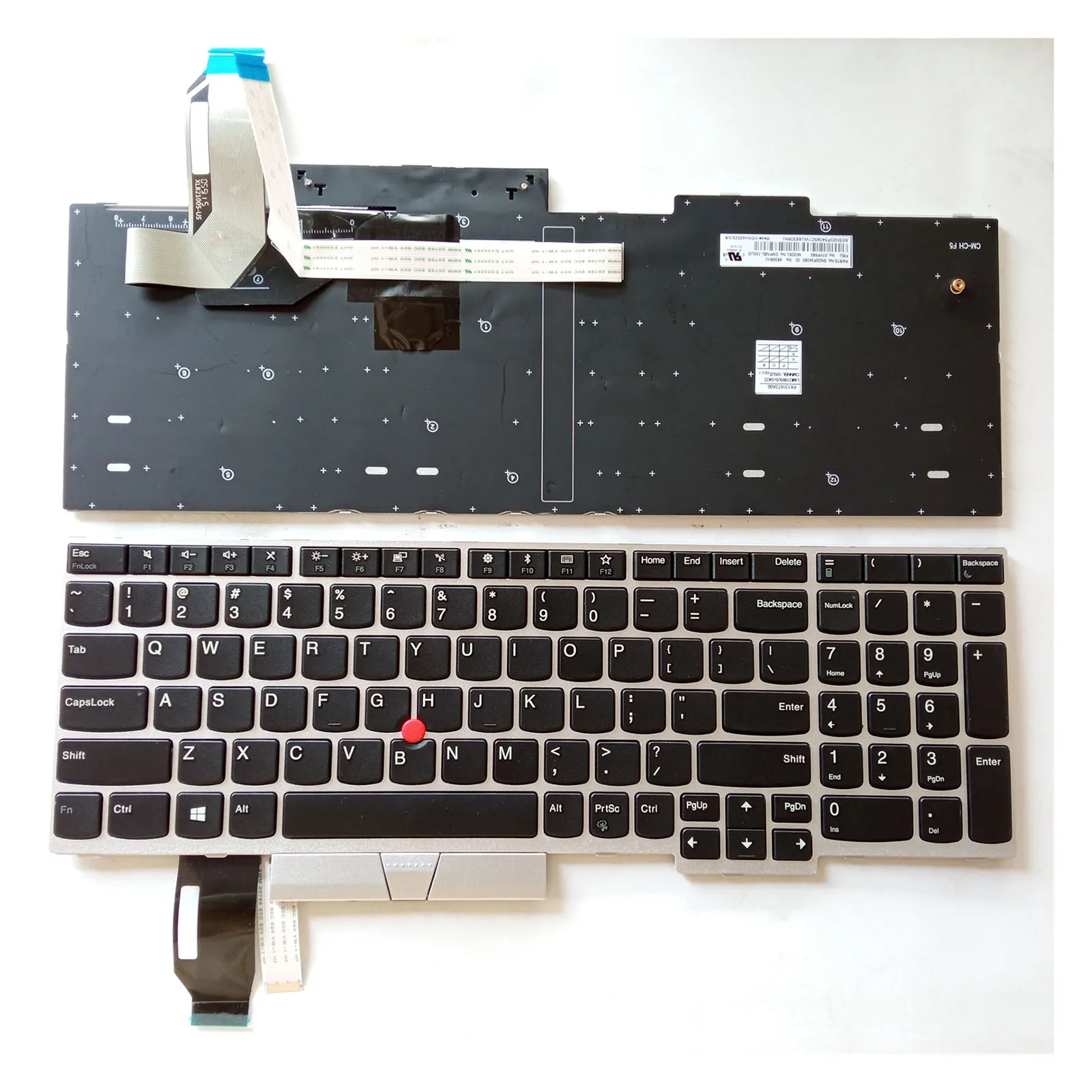 Per Lenovo Thinkpad E580 E585 E590 L580 P52 T590 Tastiera Us No Retroilluminato Argento