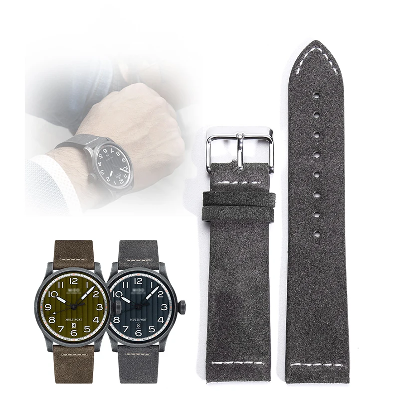 Cinturino Per Orologio Retrò In Vera Pelle Per Tudor Bronze Zenith Iwc Pilot Mido M032.607 Cinturino In Pelle Bovina Tissot Marrone 23Mm