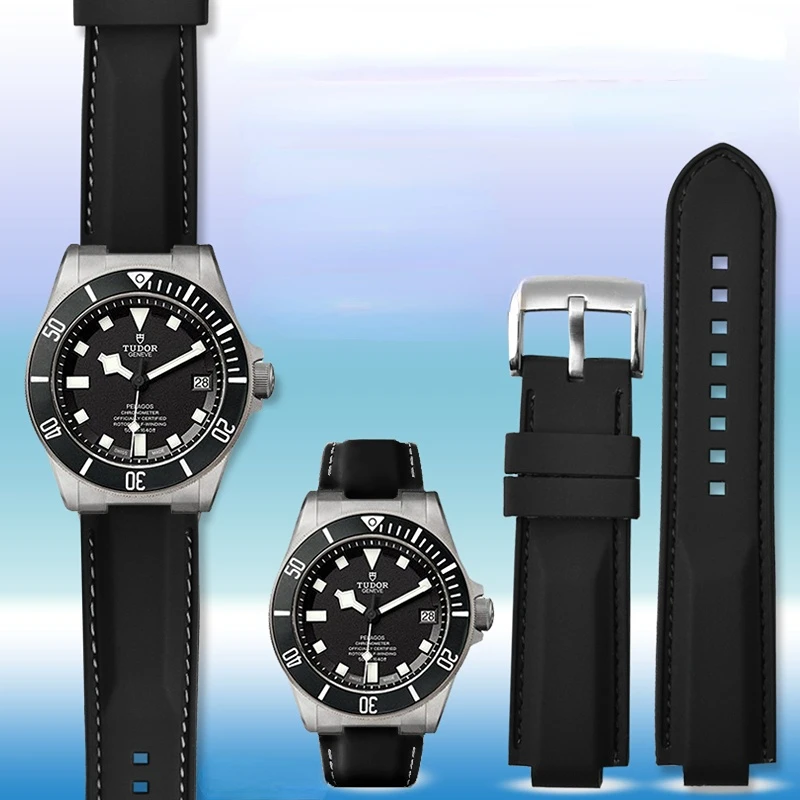 Cinturino Per Orologio In Silicone Antipolvere Per Tudor Pelagos 25500Tn 25600Tn Cinturino Impermeabile A Prova Di Sudore Morbido E Confortevole 22X12