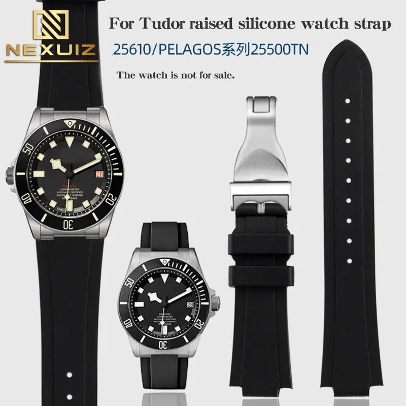 Cinturino Per Orologio In Gomma Siliconica Impermeabile Da Uomo Per Tudor Tomahawk Series 25600 25500 Cinturino Per Orologio Interfaccia Maschile Brac