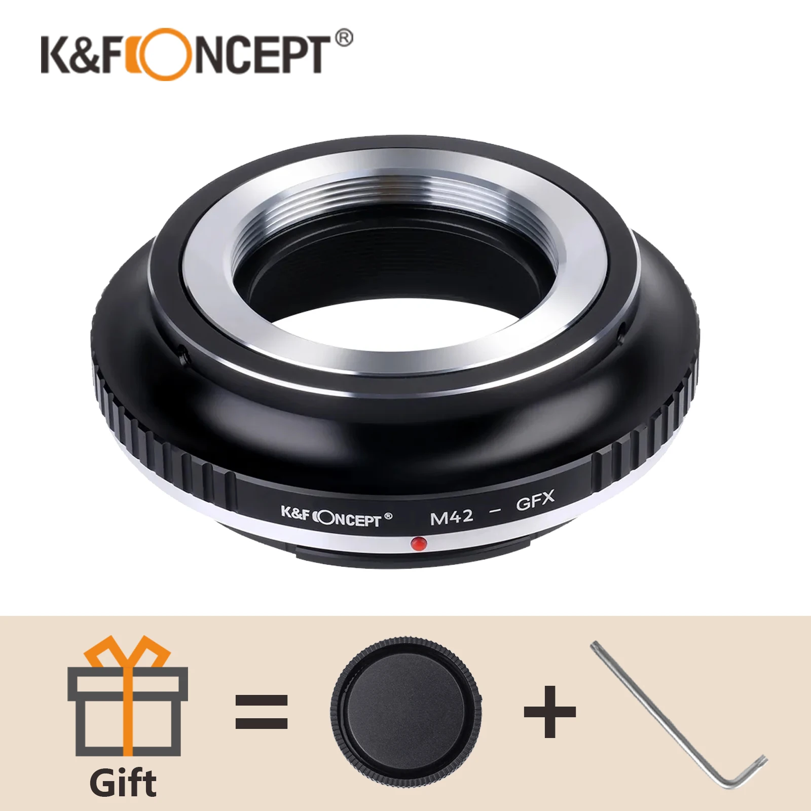 Adattatore K & F Concept Per Obiettivo Con Montaggio A Vite M42 Per Fotocamera Fuji Fujifilm Gfx 50S 50R 50S 50R 50Sii 100 100S Gfx100 50S 50