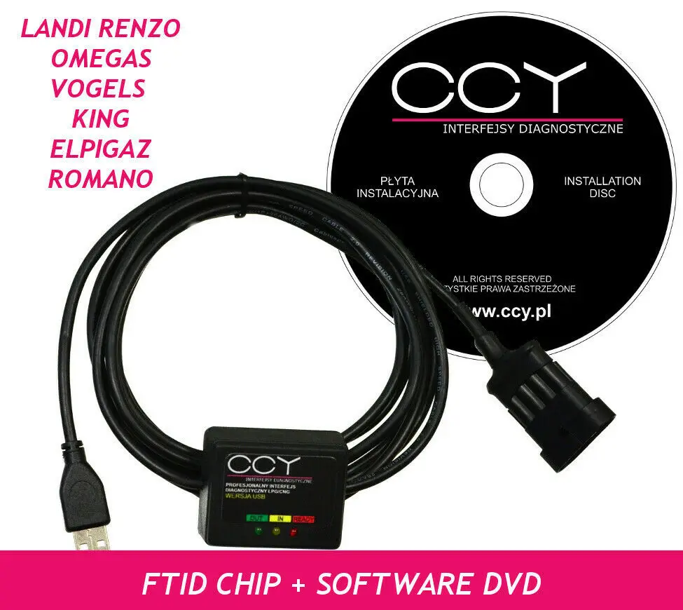 Per Landi-Renzo Omegas Vogels Gpl Gpl Cng Diagnostica Interfaccia Usb Con Software Ccy