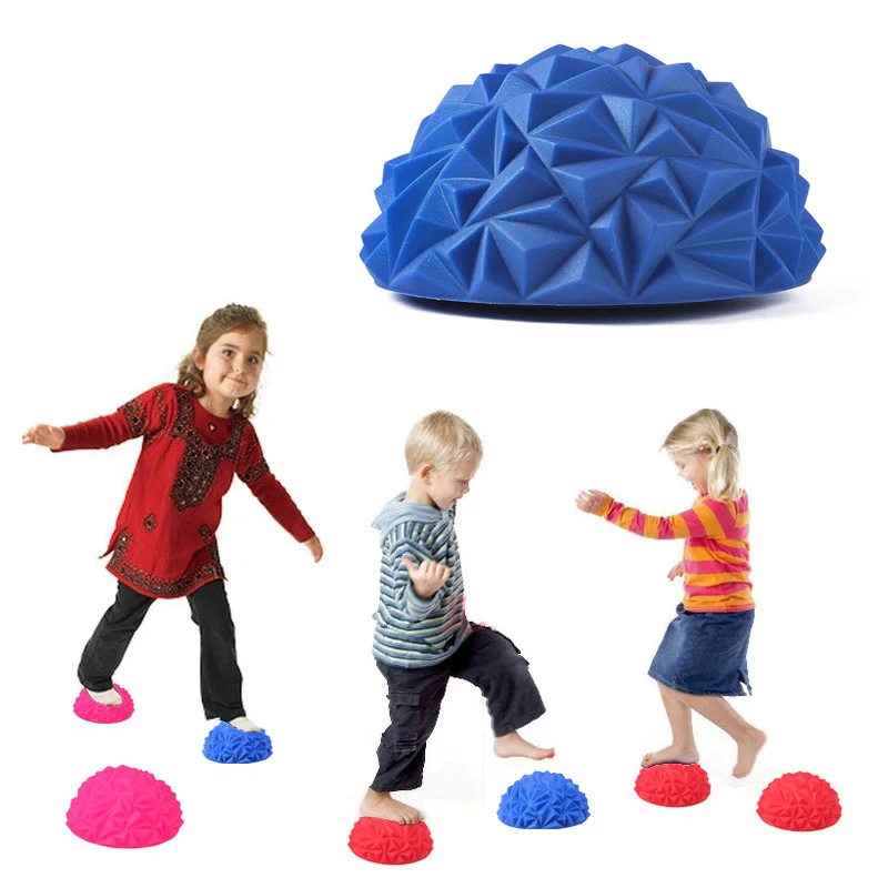 Yoga Spiky Foot Massage Ball Antiscivolo Half Ball Exercise Stabilizer Balance Integration Trainer Emisfero Stepping Stones