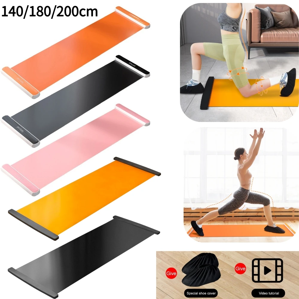 140/180/200Cm Sports Fitness Glide Plate Per Hockey Su Ghiaccio Roller Skating Leg Exercise Mat Leg Core Training Workout Board