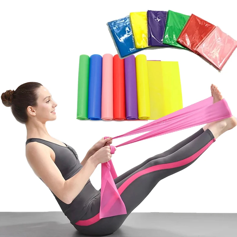 Yoga Pilates Stretch Resistance Band Esercizio Fitness Band Training Esercizio Elastico Fitness Gomma 150Cm Gomma Naturale Palestra