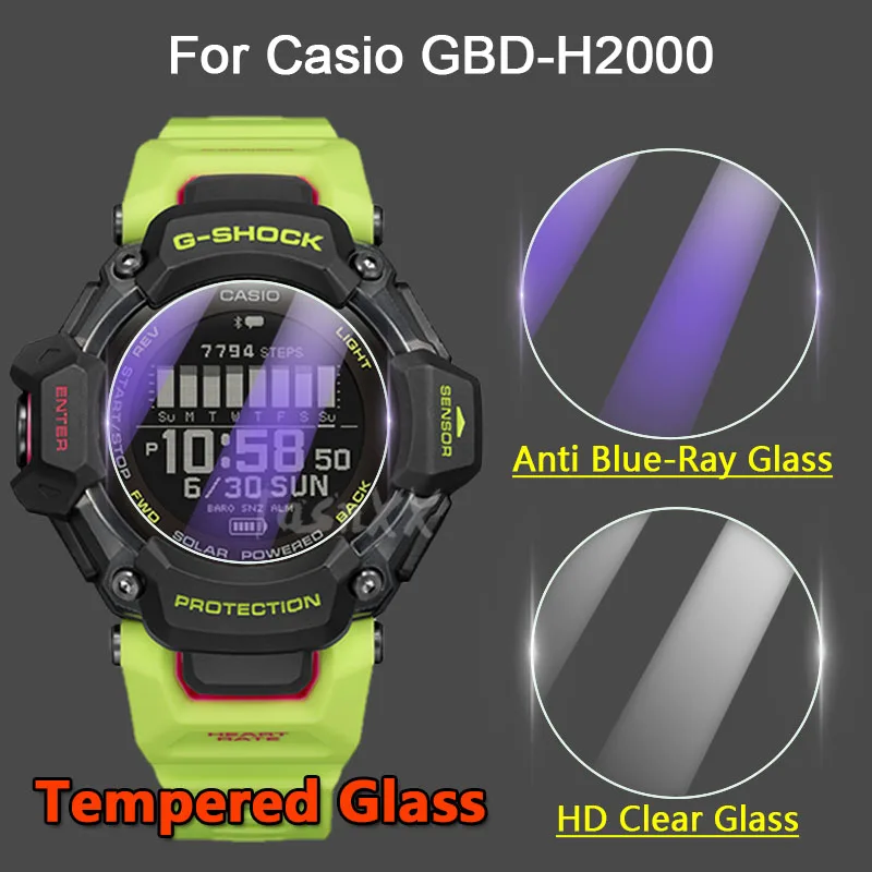 Pellicola Salvaschermo 5 Pezzi Per Casio Gbd-H2000 Gbd-H1000 Gbd H2000 Smartwatch 2.5D 9H Pellicola In Vetro Temperato Ultra Trasparente/Anti Raggi Bl
