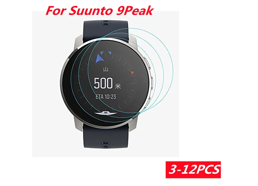 Pellicola Temperata Per Suunto 9 Peak 43Mm Pellicola Salvaschermo Antigraffio Per Suunto 9 Peak Smartwatch (3/6/9/12) Pezzi Accessori Per Orologi