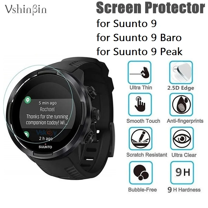 10Pcs Smart Watch Screen Protector Per Suunto 9 Baro Pellicola Protettiva Antigraffio Rotonda In Vetro Temperato Per Sunnto 9 Peak