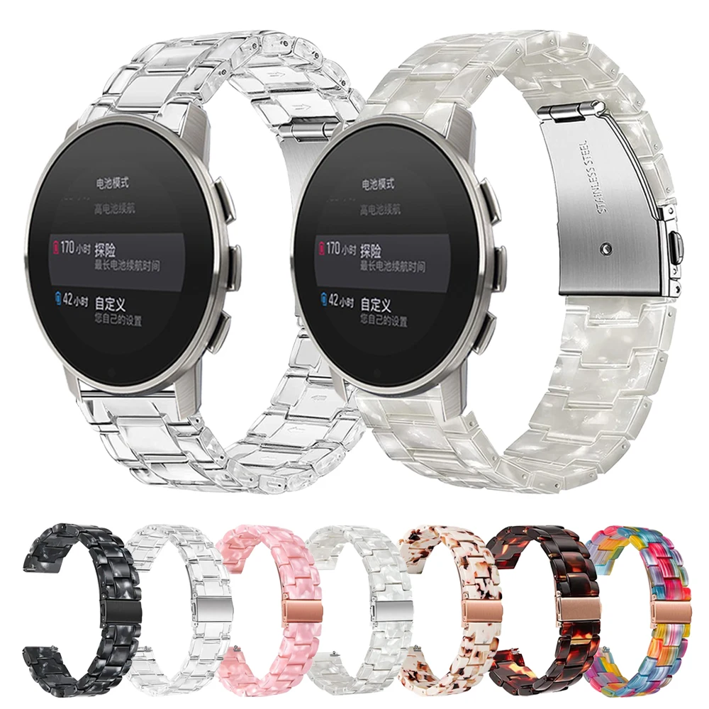 Resin Strap For Suunto 9 Peak Band Bracelet For Suunto 3 Straps 20Mm 22Mm Wristband Accessories Wrist Transparent Watchbands