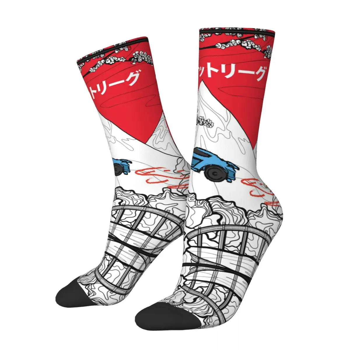 Crazy Compression Rocketto 2 Premium Sock For Men Vintage Rocket Cool League Quality Pattern Crew Sock Novità