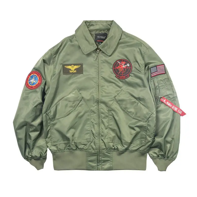 Top Gun Cwu-36P Primavera Esercito Patch Volo Pilota Outwear Casual Uomini Bomber Cappotto Giacca Sottile